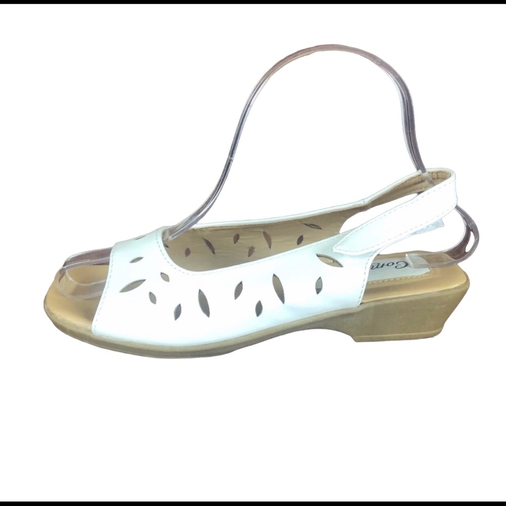 COMFORT EASE Open Toe Heeled Slingback Sandals